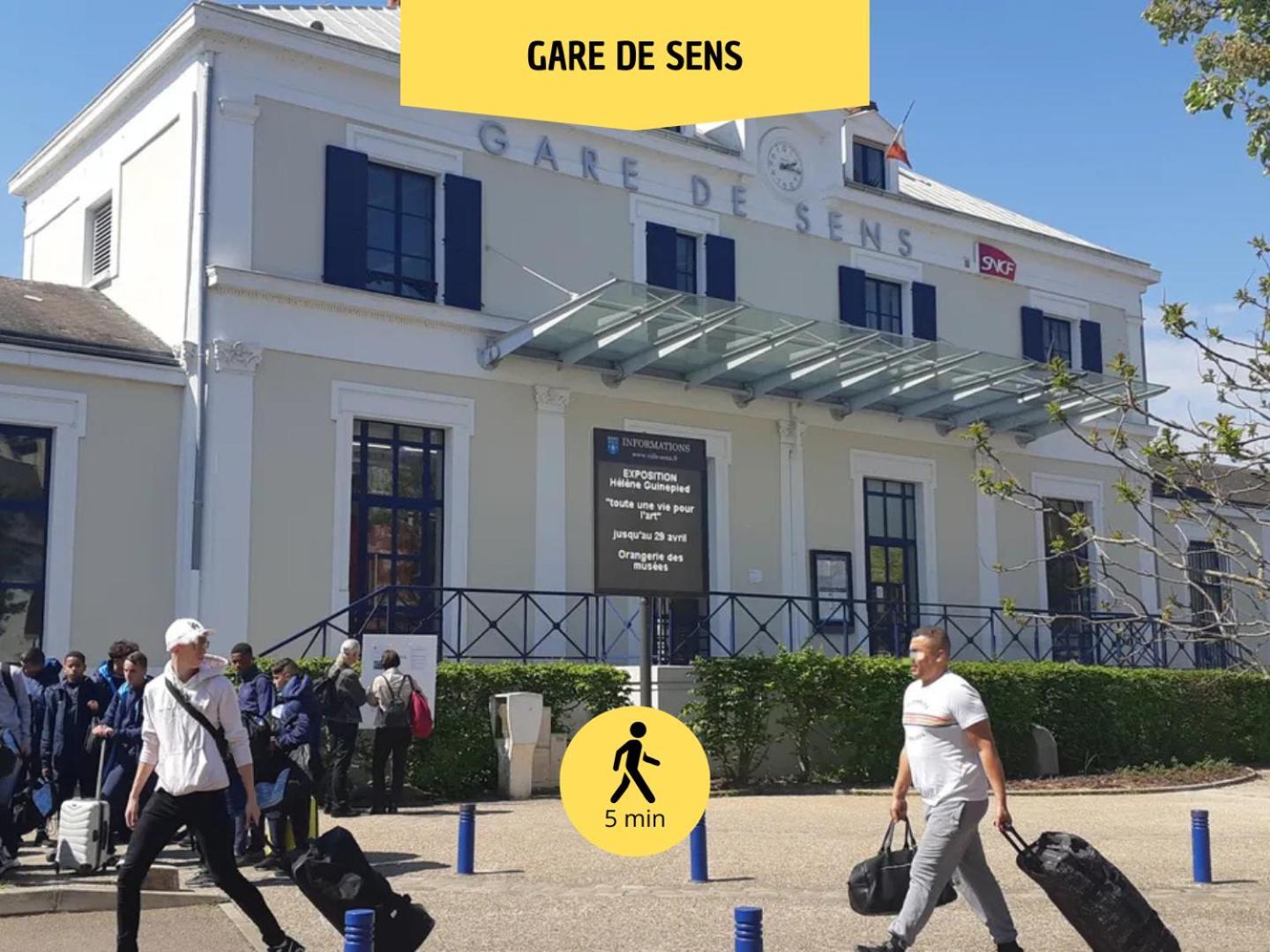 Le Subtil - Best Keys - Elegance & Confort - 2 Chambres Separees - Lit Queen Size - Smart Tv Netflix - Entre Gare & Centre Ville - A 1H De Paris - Wifi Fibre - Check-In Autonome サンス エクステリア 写真