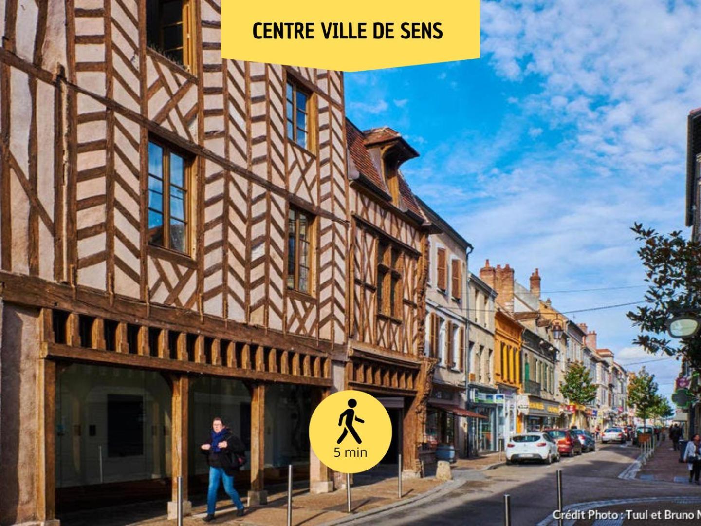 Le Subtil - Best Keys - Elegance & Confort - 2 Chambres Separees - Lit Queen Size - Smart Tv Netflix - Entre Gare & Centre Ville - A 1H De Paris - Wifi Fibre - Check-In Autonome サンス エクステリア 写真